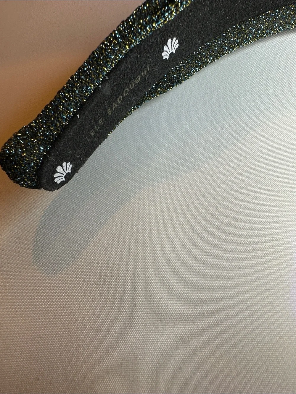 Lele Sadoughi shimmery black